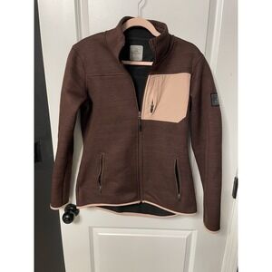Ascend Jacket Womens Burgundy Pink Full Zip Fleece Outdoor Hiking With Pockets M